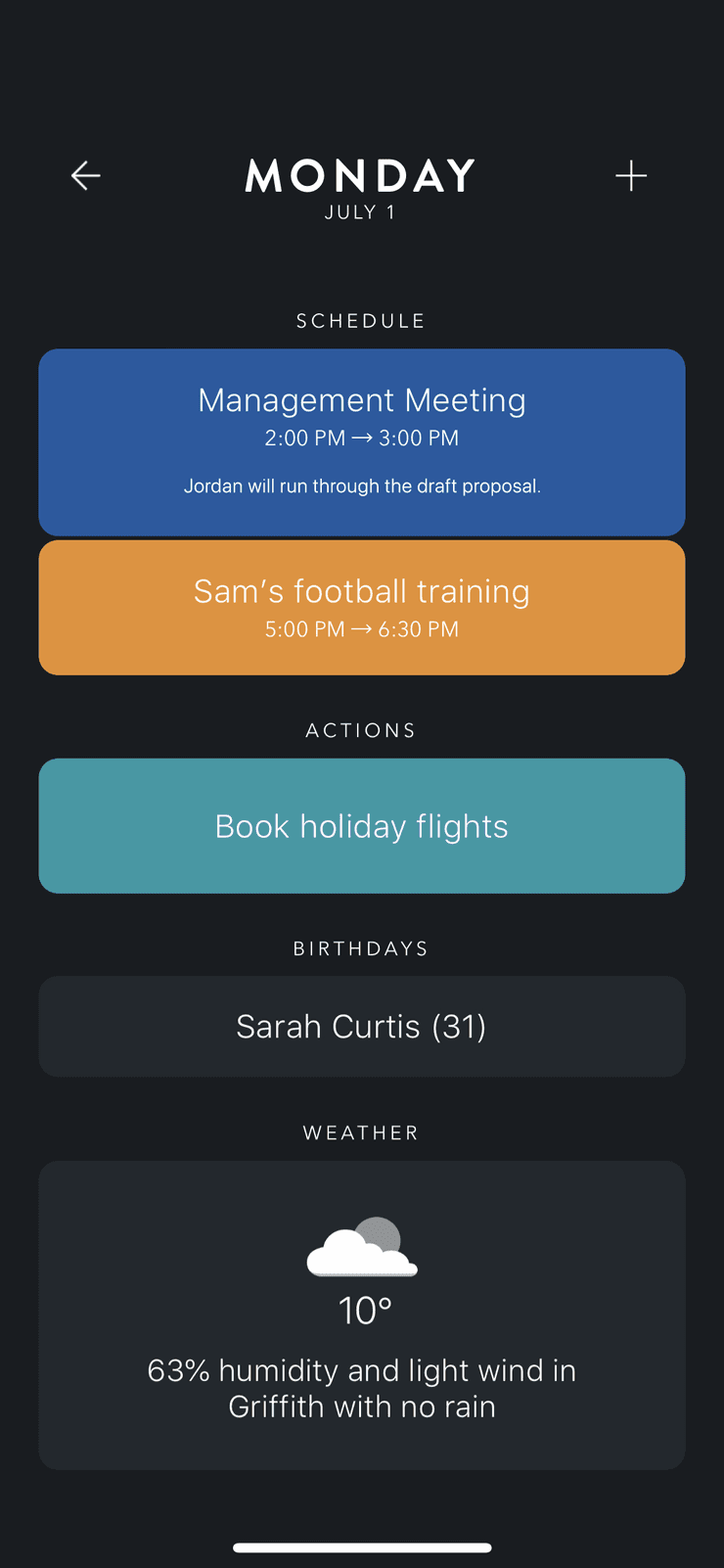 Timepage - new Setup Calendars screen